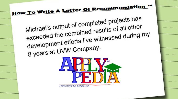 توصیه نامه-اپلای پیدیا- Letter Of Recommendation
