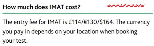 هزینه آزمون IMAT در سال 2019