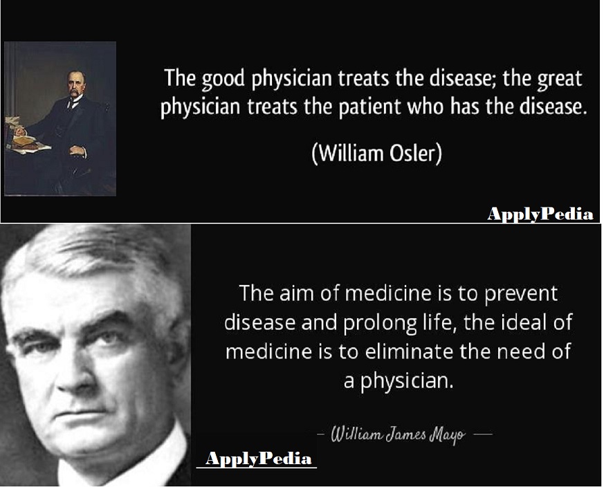 دو سخن اندیشمندانه در مورد پزشکی و تحصیلات پزشکی و دکتر پزشک شدن از اپلای پدیا